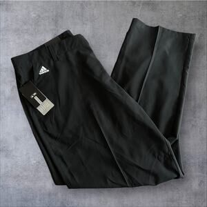 Adidas Climalite Men 40x32 Black Performance Stretch Belted Logo Chino Golf Pant